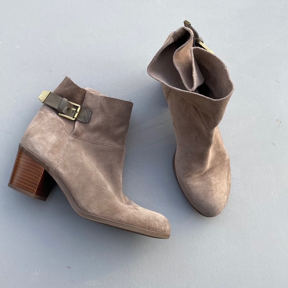 Franco Sarto Suede Ankle Booties - Picture 2 of 7